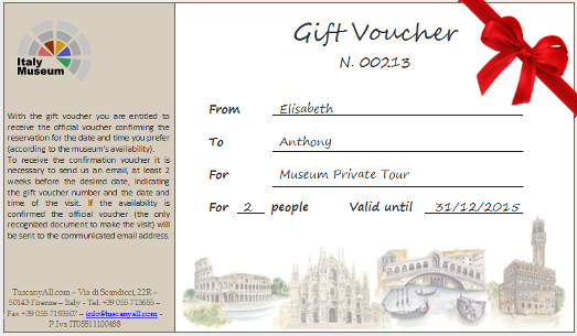 Gift Voucher  Tickets, Guided and Private Tours